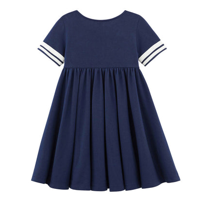 Children'S Dresses European And American Children'S Summer New Style Children'S Skirts  Short-Sleeved Dresses  Sea Soul Shirts
