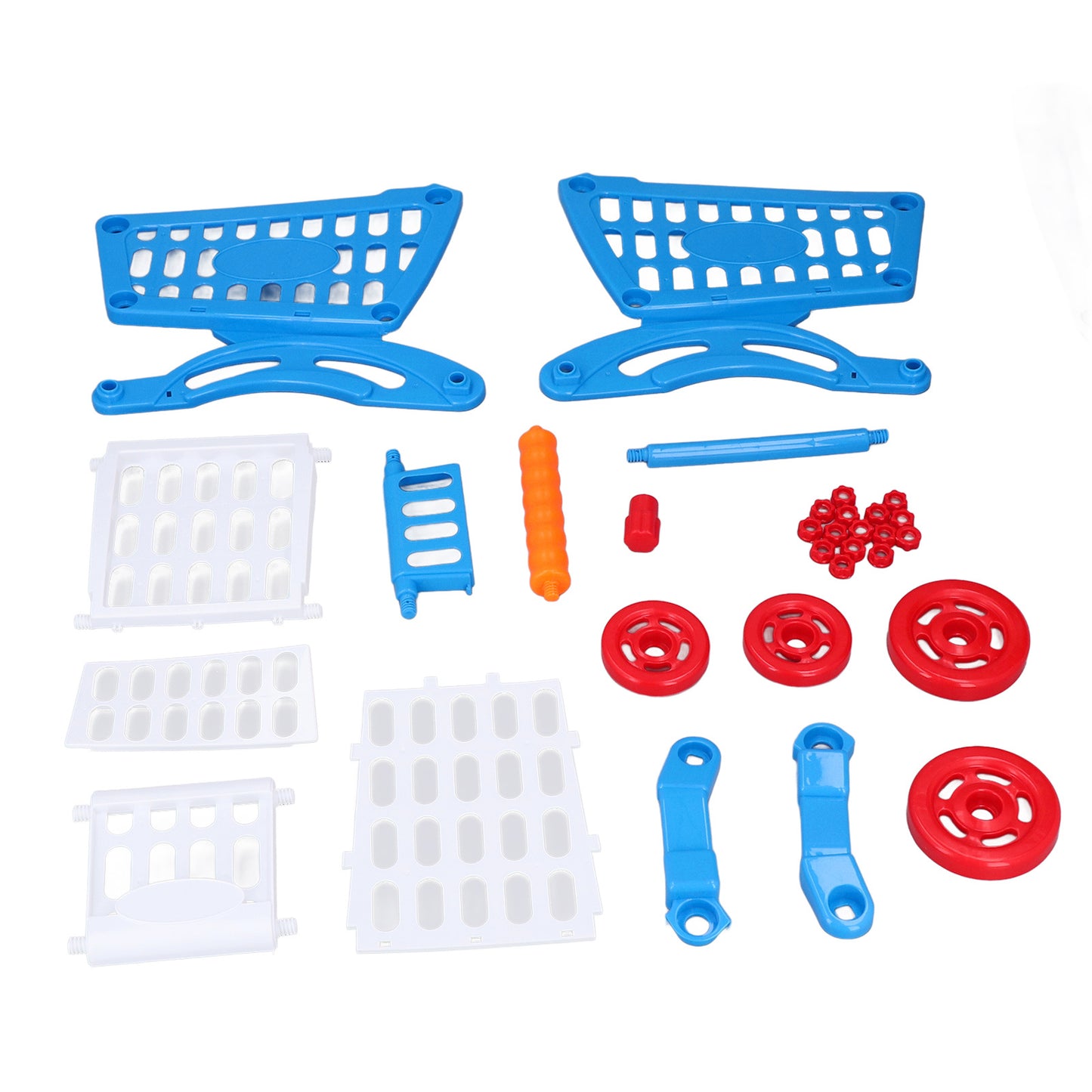 Kids Shopping Cart Set Educational Kids Shopping Cart Play Food Toys for Learning DevelopmentBlue