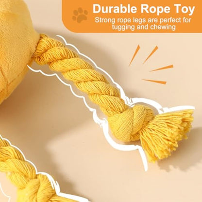 Dog Toys For Small Dogs Puppy Toys To Keep Them Busy - Squeaky Rope Plush Dog Toys For Small And Medium Breed