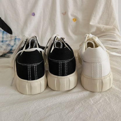 Everyday Class Wears A College Style Girl's Classic All-match Low-top Canvas Shoes