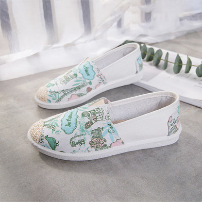 Woman Wears Lazy Fisherman's Canvas Shoes