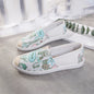 Woman Wears Lazy Fisherman's Canvas Shoes
